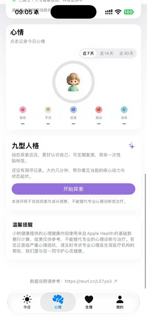心理页中的九型人格入口