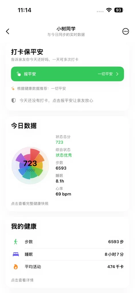 Safety check-in recommended from health data