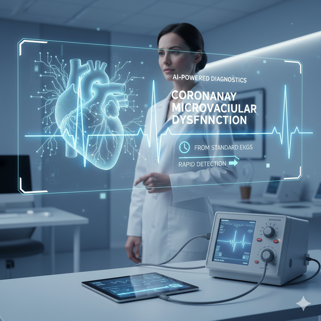 AI enables rapid detection of coronary microvascular dysfunction from standard EKGs